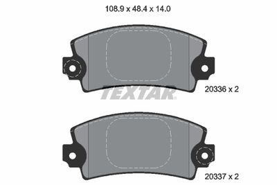 2033602 TEXTAR Комплект тормозных колодок, дисковый тормоз