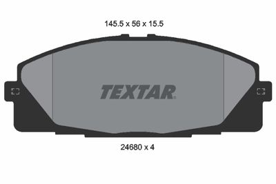 2468001 TEXTAR Комплект тормозных колодок, дисковый тормоз