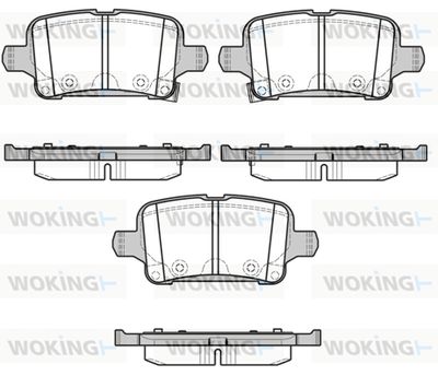 P1728302 WOKING Комплект тормозных колодок, дисковый тормоз