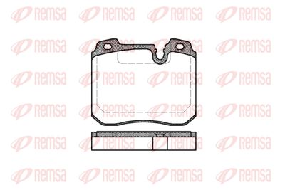 037800 REMSA Комплект тормозных колодок, дисковый тормоз