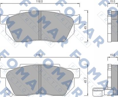 FO447581 FOMAR Friction Комплект тормозных колодок, дисковый тормоз