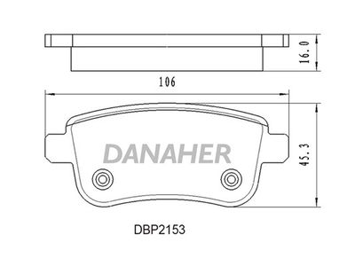 DBP2153 DANAHER Комплект тормозных колодок, дисковый тормоз