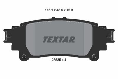 2552503 TEXTAR Комплект тормозных колодок, дисковый тормоз