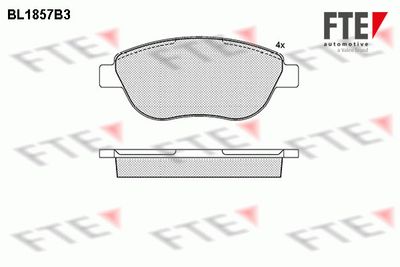 BL1857B3 FTE Комплект тормозных колодок, дисковый тормоз