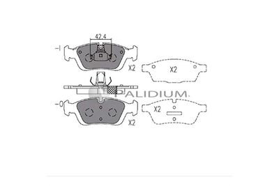 P11122 ASHUKI by Palidium Комплект тормозных колодок, дисковый тормоз
