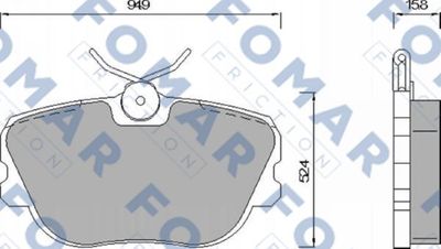 FO422981 FOMAR Friction Комплект тормозных колодок, дисковый тормоз