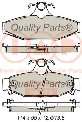 70401032 IAP QUALITY PARTS Комплект тормозных колодок, дисковый тормоз