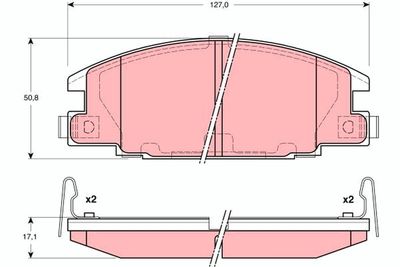 GDB3161 TRW Комплект тормозных колодок, дисковый тормоз