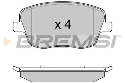 BP2973 BREMSI Комплект тормозных колодок, дисковый тормоз