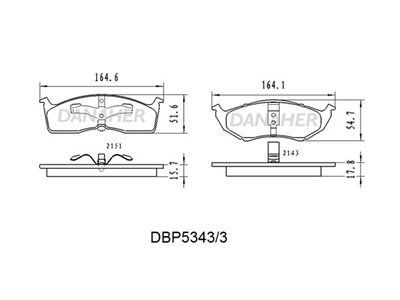 DBP53433 DANAHER Комплект тормозных колодок, дисковый тормоз