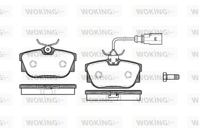 P667301 WOKING Комплект тормозных колодок, дисковый тормоз