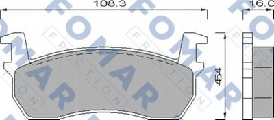 FO434581 FOMAR Friction Комплект тормозных колодок, дисковый тормоз