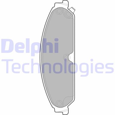 LP2033 DELPHI Комплект тормозных колодок, дисковый тормоз