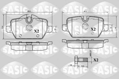 6216064 SASIC Комплект тормозных колодок, дисковый тормоз