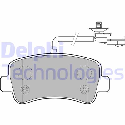 LP2191 DELPHI Комплект тормозных колодок, дисковый тормоз
