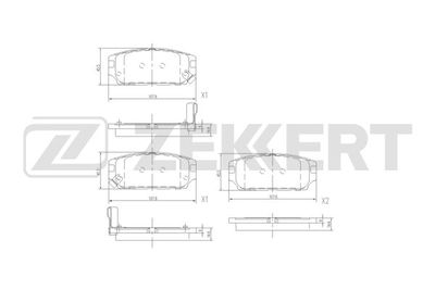 BS2961 ZEKKERT Комплект тормозных колодок, дисковый тормоз