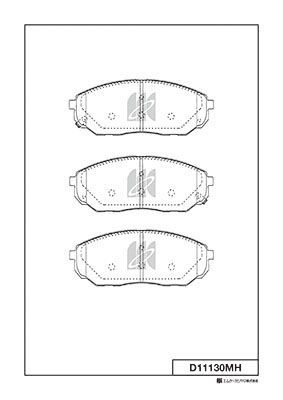 D11130MH MK Kashiyama Комплект тормозных колодок, дисковый тормоз
