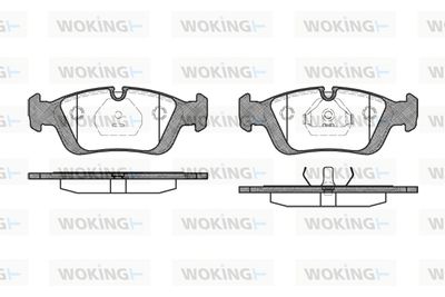 P284300 WOKING Комплект тормозных колодок, дисковый тормоз