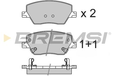 BP3735 BREMSI Комплект тормозных колодок, дисковый тормоз