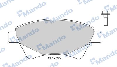 MBF015180 MANDO Комплект тормозных колодок, дисковый тормоз