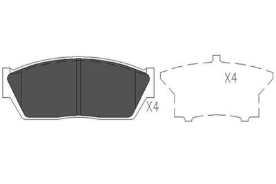 KBP2017 KAVO PARTS Комплект тормозных колодок, дисковый тормоз