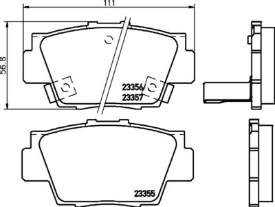 8DB355029031 HELLA PAGID Комплект тормозных колодок, дисковый тормоз