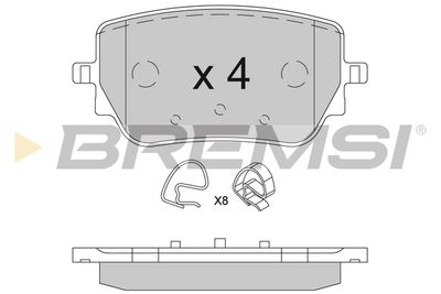 BP3850 BREMSI Комплект тормозных колодок, дисковый тормоз