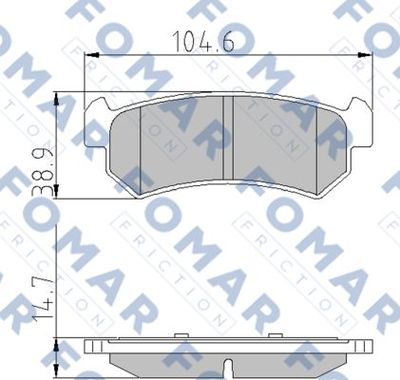 FO929781 FOMAR Friction Комплект тормозных колодок, дисковый тормоз