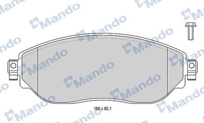 MBF015048 MANDO Комплект тормозных колодок, дисковый тормоз