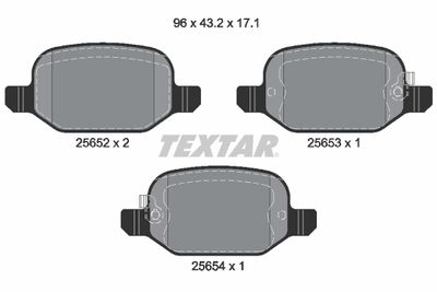 2565201 TEXTAR Комплект тормозных колодок, дисковый тормоз
