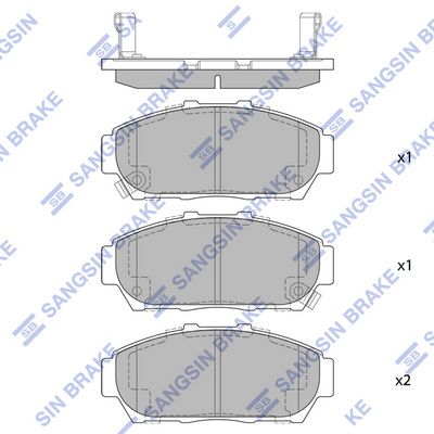 SP1266 Hi-Q Комплект тормозных колодок, дисковый тормоз