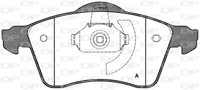 BPA061800 OPEN PARTS Комплект тормозных колодок, дисковый тормоз