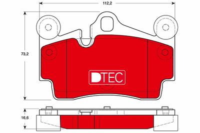 GDB1653DTE TRW Комплект тормозных колодок, дисковый тормоз