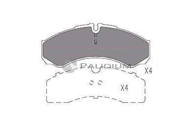 P11120 ASHUKI by Palidium Комплект тормозных колодок, дисковый тормоз