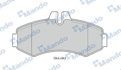MBF015660 MANDO Комплект тормозных колодок, дисковый тормоз