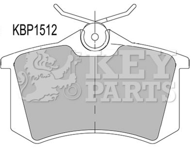 KBP1512 KEY PARTS Комплект тормозных колодок, дисковый тормоз