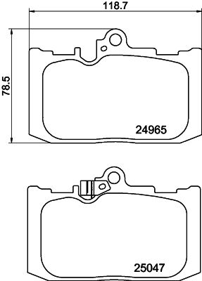 8DB355036891 HELLA Комплект тормозных колодок, дисковый тормоз