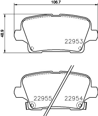 8DB355039501 HELLA PAGID Комплект тормозных колодок, дисковый тормоз