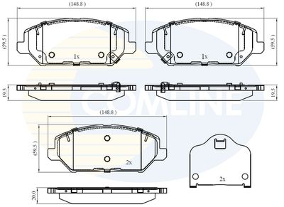 CBP32409 COMLINE Комплект тормозных колодок, дисковый тормоз