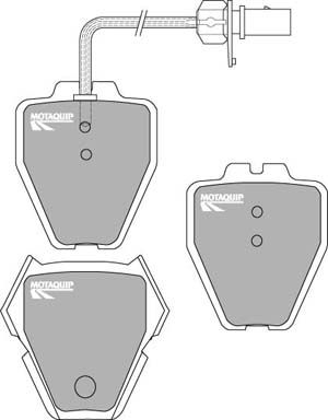 LVXL1018 MOTAQUIP Комплект тормозных колодок, дисковый тормоз