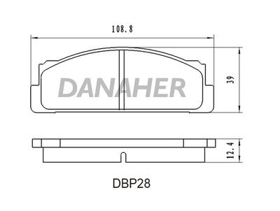 DBP28 DANAHER Комплект тормозных колодок, дисковый тормоз