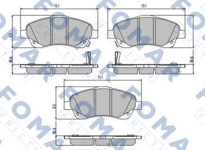 FO924281 FOMAR Friction Комплект тормозных колодок, дисковый тормоз