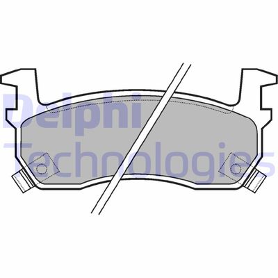 LP635 DELPHI Комплект тормозных колодок, дисковый тормоз