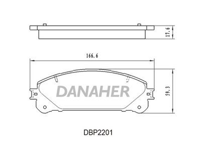 DBP2201 DANAHER Комплект тормозных колодок, дисковый тормоз