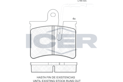 180358 ICER Комплект тормозных колодок, дисковый тормоз