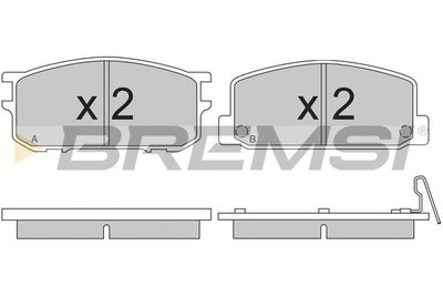 BP2167 BREMSI Комплект тормозных колодок, дисковый тормоз