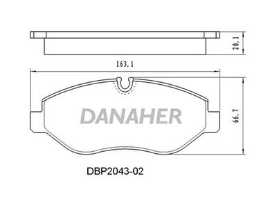 DBP204302 DANAHER Комплект тормозных колодок, дисковый тормоз