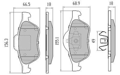 FBP125101 FREMAX Комплект тормозных колодок, дисковый тормоз