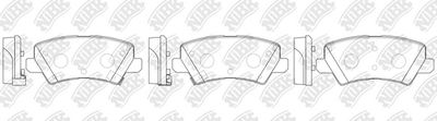 PN0768 NiBK Комплект тормозных колодок, дисковый тормоз