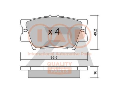 70417059 IAP QUALITY PARTS Комплект тормозных колодок, дисковый тормоз